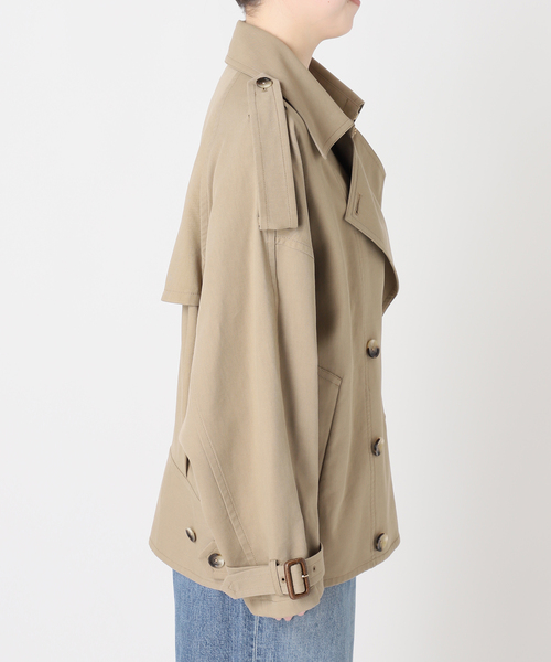 journal standard L'essage（ジャーナルスタンダードレサージュ）の「ショートドルマントレンチコート（トレンチコート・レディース・ベージュ・FREE）」の11枚目の写真