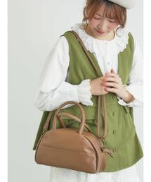 Samansa Mos2 | 【2WAY】ボストンショルダーバッグ(ハンドバッグ)