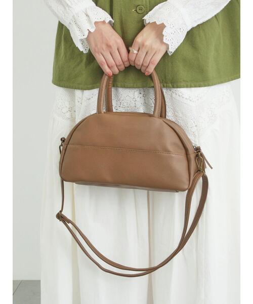 Samansa Mos2(サマンサ モスモス)の「【2WAY】ボストンショルダーバッグ(ハンドバッグ・レディース・ブラック/モカ・F)」の3枚目の写真