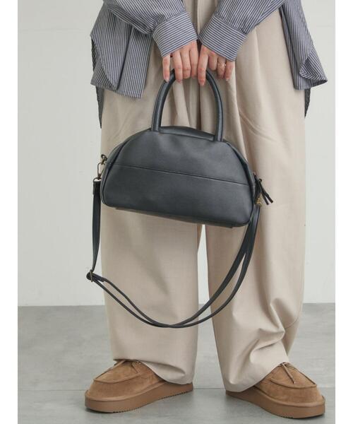 Samansa Mos2(サマンサ モスモス)の「【2WAY】ボストンショルダーバッグ(ハンドバッグ・レディース・ブラック/モカ・F)」の9枚目の写真