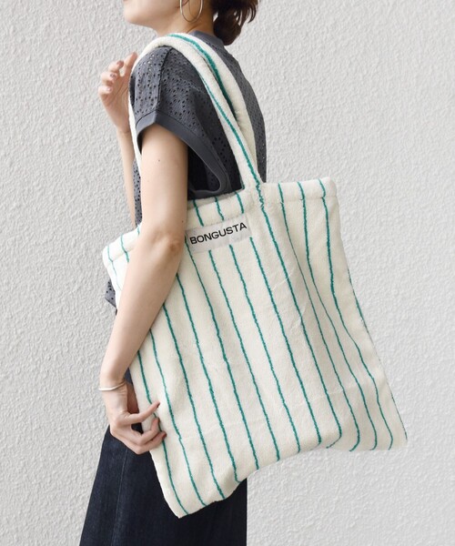 BONGUSTA(ボングスタ)の「BONGUSTA: NARAM TOTE(トートバッグ・レディース・ライラック/キャメル/グリーン/オフホワイト・ONE SIZE)」の2枚目の写真