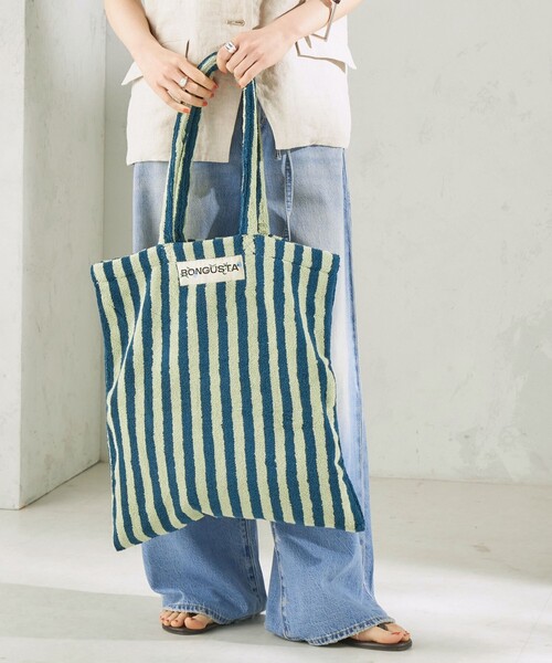 BONGUSTA(ボングスタ)の「BONGUSTA: NARAM TOTE(トートバッグ・レディース・ライラック/キャメル/グリーン/オフホワイト・ONE SIZE)」の3枚目の写真
