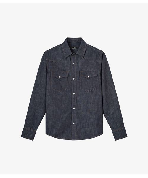 A.P.C.(アーペーセー)の「CHEMISE WESTERN(シャツ/ブラウス・メンズ・インディゴブルー・S/M/L)」の1枚目の写真