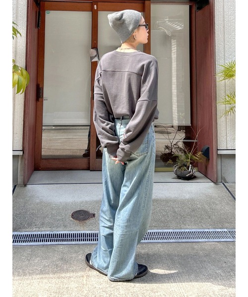 Ungrid（アングリッド）の「ハイウエストオーガニックコットンルーズデニム（デニムパンツ・レディース・ブルー・26inch/25inch/24inch）」の17枚目の写真