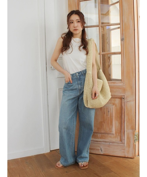 Ungrid（アングリッド）の「ハイウエストオーガニックコットンルーズデニム（デニムパンツ・レディース・ブルー・26inch/25inch/24inch）」の18枚目の写真