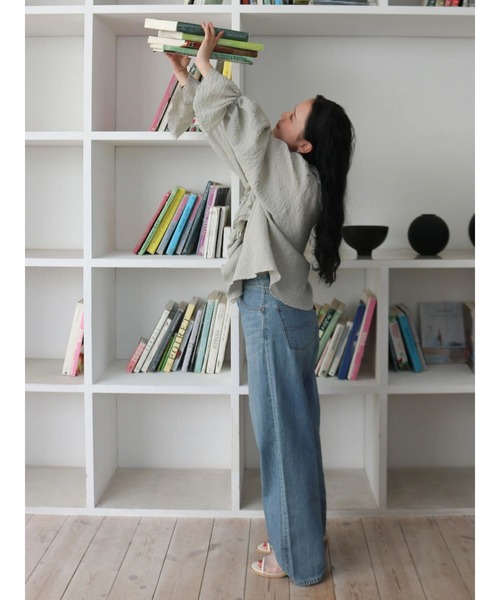 Ungrid（アングリッド）の「ハイウエストオーガニックコットンルーズデニム（デニムパンツ・レディース・ブルー・26inch/25inch/24inch）」の20枚目の写真