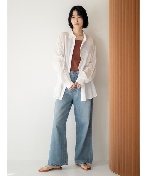 Ungrid(アングリッド)の「ハイウエストオーガニックコットンルーズデニム(デニムパンツ・レディース・ブルー・26inch/25inch/24inch)」の21枚目の写真