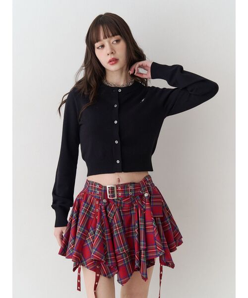 jouetie(ジュエティ)の「パターンコンパクトカーデ(カーディガン/ボレロ・レディース・オフホワイト/ブラック/ブラウン/レッド・MEDIUM)」の14枚目の写真