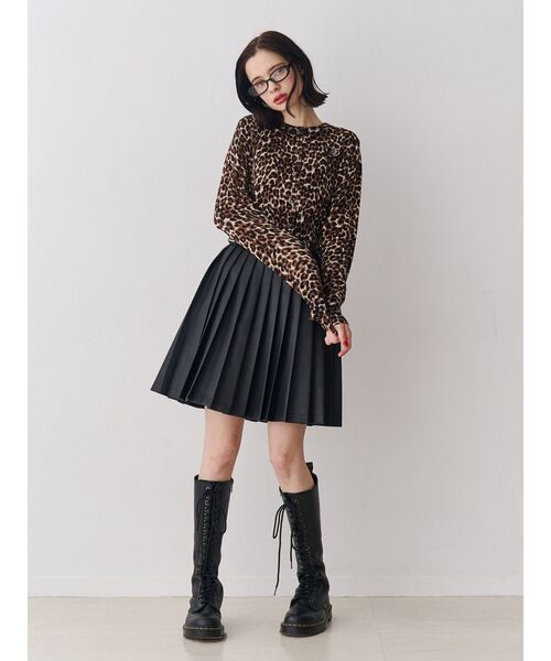 jouetie(ジュエティ)の「パターンコンパクトカーデ(カーディガン/ボレロ・レディース・オフホワイト/ブラック/ブラウン/レッド・MEDIUM)」の6枚目の写真