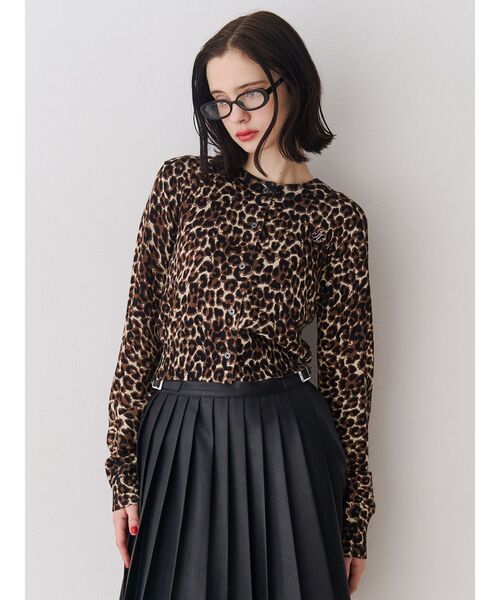 jouetie(ジュエティ)の「パターンコンパクトカーデ(カーディガン/ボレロ・レディース・オフホワイト/ブラック/ブラウン/レッド・MEDIUM)」の9枚目の写真