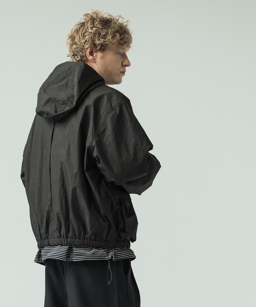 SLICK（スリック）の「【SLICK/スリック】N/C Micro Hooded Short Blouson/ナイロンコットン マイクロリップストップ フーデッドショートブルゾン（ブルゾン・メンズ・カーキ/ブラック・1/3/2）」の13枚目の写真