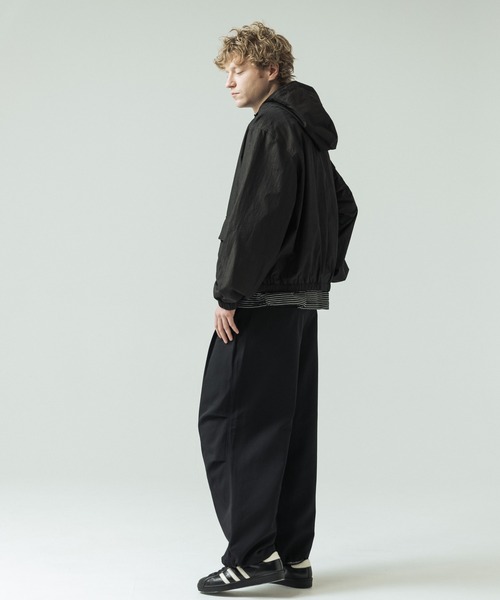 SLICK（スリック）の「【SLICK/スリック】N/C Micro Hooded Short Blouson/ナイロンコットン マイクロリップストップ フーデッドショートブルゾン（ブルゾン・メンズ・カーキ/ブラック・1/3/2）」の19枚目の写真