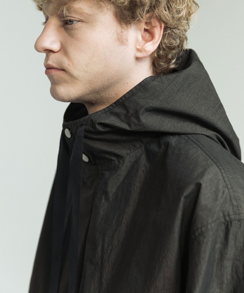 SLICK（スリック）の「【SLICK/スリック】N/C Micro Hooded Short Blouson/ナイロンコットン マイクロリップストップ フーデッドショートブルゾン（ブルゾン・メンズ・カーキ/ブラック・1/3/2）」の22枚目の写真