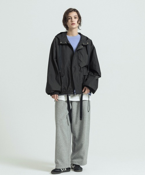 SLICK（スリック）の「【SLICK/スリック】N/C Micro Hooded Short Blouson/ナイロンコットン マイクロリップストップ フーデッドショートブルゾン（ブルゾン・メンズ・カーキ/ブラック・1/3/2）」の6枚目の写真