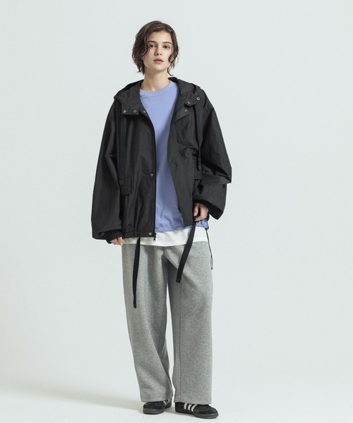 SLICK（スリック）の「【SLICK/スリック】N/C Micro Hooded Short Blouson/ナイロンコットン マイクロリップストップ フーデッドショートブルゾン（ブルゾン・メンズ・カーキ/ブラック・1/3/2）」の7枚目の写真