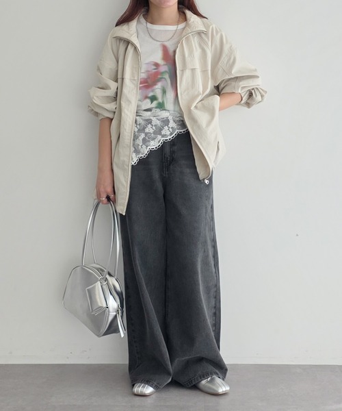 CRAFT STANDARD BOUTIQUE（クラフトスタンダードブティック）の「ストレートワイドデニムパンツ◆（デニムパンツ・レディース・グレー/ブルー系その他・M/L）」の5枚目の写真