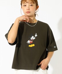 DISCUS | 【DISCUS/ディスカス】DISCUS×Disneyコラボ Tシャツ/半袖/ディズニー/コラボ/クロップ丈/ユニセックス【WEB限定】(Tシャツ/カットソー)
