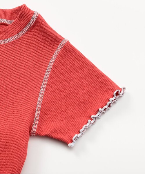 Seraph(セラフ)の「ステッチ配色ベーシックTシャツ_ジュニア対応(Tシャツ/カットソー・キッズ・ラベンダー/オフホワイト/レモンイエロー/レッド・140/130/120/110/100/90/80)」の10枚目の写真