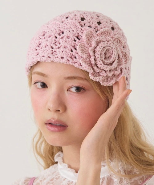kaorinomori（カオリノモリ）の「kaorinomori  ディジーワッチ / カオリノモリ（ニットキャップ/ビーニー・レディース・レモンイエロー/ブラック/ピンク・FREE）」の3枚目の写真