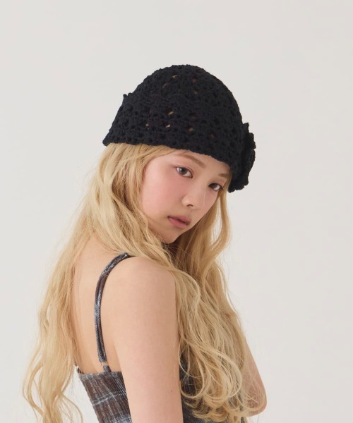 kaorinomori（カオリノモリ）の「kaorinomori  ディジーワッチ / カオリノモリ（ニットキャップ/ビーニー・レディース・レモンイエロー/ブラック/ピンク・FREE）」の7枚目の写真