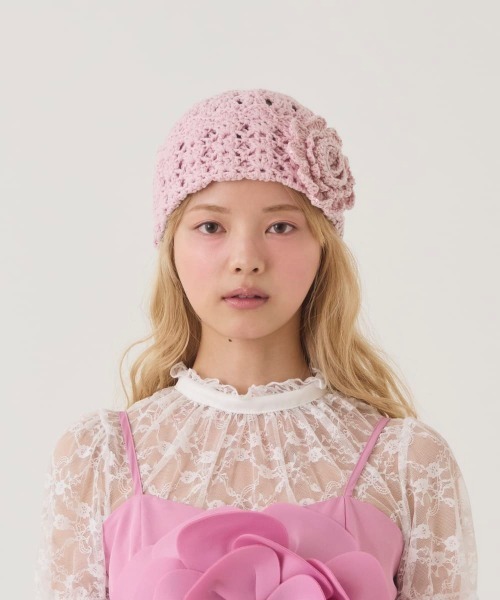 kaorinomori（カオリノモリ）の「kaorinomori  ディジーワッチ / カオリノモリ（ニットキャップ/ビーニー・レディース・レモンイエロー/ブラック/ピンク・FREE）」の20枚目の写真
