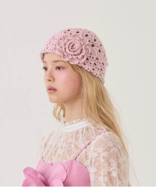 kaorinomori（カオリノモリ）の「kaorinomori  ディジーワッチ / カオリノモリ（ニットキャップ/ビーニー・レディース・レモンイエロー/ブラック/ピンク・FREE）」の21枚目の写真