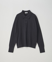 JOHN SMEDLEY（ジョンスメドレー）の「長袖コットンニットクラシックポロシャツ（ポロシャツ）」