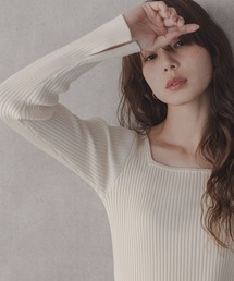 URBAN RESEARCH Sonny Label | 『ZOZO先行予約』『WEB限定』シルク混スクエアネックニット(ニット/セーター)