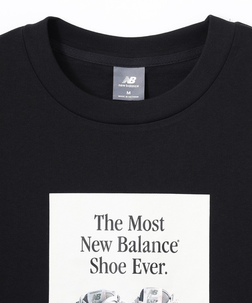 NEW BALANCE(ニューバランス)の「NEW BALANCE 574 advertising t-shirts MT61B0WF(Tシャツ/カットソー・メンズ・アッシュ/ブラック・M/L)」の12枚目の写真