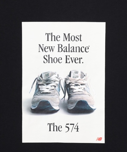 NEW BALANCE(ニューバランス)の「NEW BALANCE 574 advertising t-shirts MT61B0WF(Tシャツ/カットソー・メンズ・アッシュ/ブラック・M/L)」の13枚目の写真