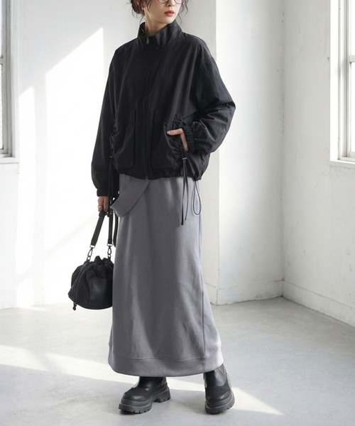 antiqua（アンティカ）の「パイピング ジップ アウター（その他アウター・レディース・ブラック/グレー・ONESIZE）」の5枚目の写真