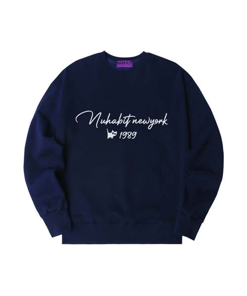 NUHABIT（ニューハビット）の「N/H MARK 1989 オーバーサイズ 起毛 スウェット (SOM4-5NH1318)（スウェット・メンズ・ブラック/ホワイト/グレー/ネイビー/アイボリー/ライトグレー・MEDIUM/LARGE/X-LARGE）」の6枚目の写真