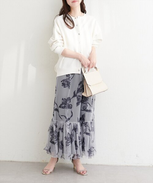 natural couture(ナチュラルクチュール)の「ダブルフェイスカットカーディガン(カーディガン/ボレロ・レディース・ピンク/ブラック/サックスブルー/ベージュ/オフホワイト・FREE)」の10枚目の写真