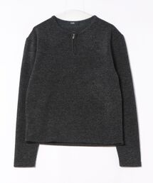 Chikashitsu +（チカシツプラス）の「【Chikashitsu +】zip neck long sleeve knit / 【チカシツプラス】ジップネック長袖ニット（ニット/セーター）」
