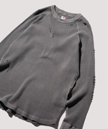 C.E.L.STORE（セルストア）の「I LOVE LA   アイラブエルエー LONG SLEEVE WAFFLE TEE ダメージ加工 長袖 ワッフル サーマルカットソー（Tシャツ/カットソー）」