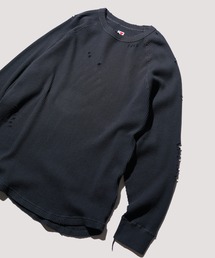 C.E.L.STORE（セルストア）の「I LOVE LA   アイラブエルエー LONG SLEEVE WAFFLE TEE ダメージ加工 長袖 ワッフル サーマルカットソー（Tシャツ/カットソー）」