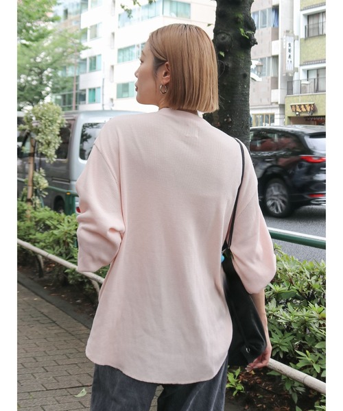 WEB限定】スリーブボリュームワッフルロングスリーブTee（Tシャツ