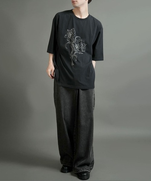 NOIZY(ノイジー)の「Pigment hard wash T-shirt(Tシャツ/カットソー・メンズ・グレー/ブラック系その他/ブラック/グレー系その他・LARGE/MEDIUM)」の11枚目の写真