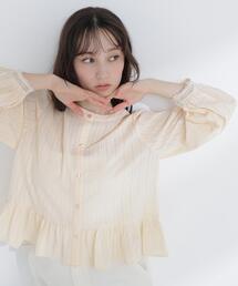 NATURAL BEAUTY BASIC | ◇レースカフスブラウス(シャツ/ブラウス)