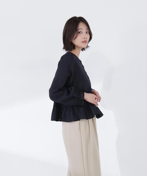 NATURAL BEAUTY BASIC（ナチュラルビューティーベーシック）の「◇レースカフスブラウス（シャツ/ブラウス・レディース・ブラック/オフホワイト/オレンジ・FREE）」の17枚目の写真