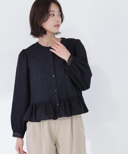 NATURAL BEAUTY BASIC（ナチュラルビューティーベーシック）の「◇レースカフスブラウス（シャツ/ブラウス・レディース・ブラック/オフホワイト/オレンジ・FREE）」の21枚目の写真