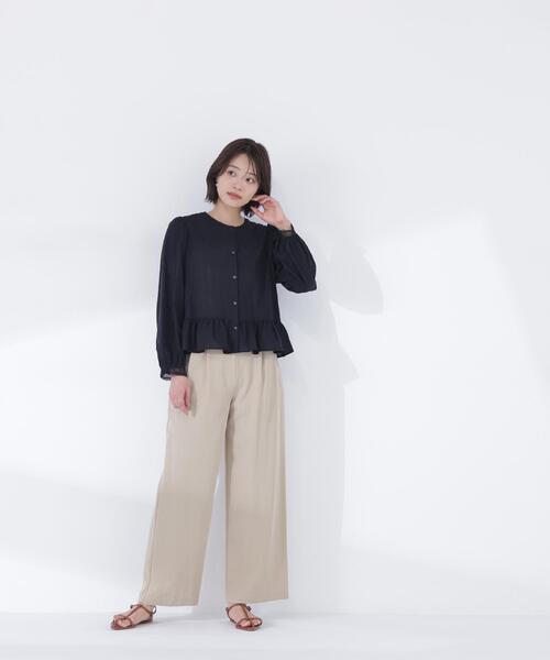 NATURAL BEAUTY BASIC（ナチュラルビューティーベーシック）の「◇レースカフスブラウス（シャツ/ブラウス・レディース・ブラック/オフホワイト/オレンジ・FREE）」の22枚目の写真