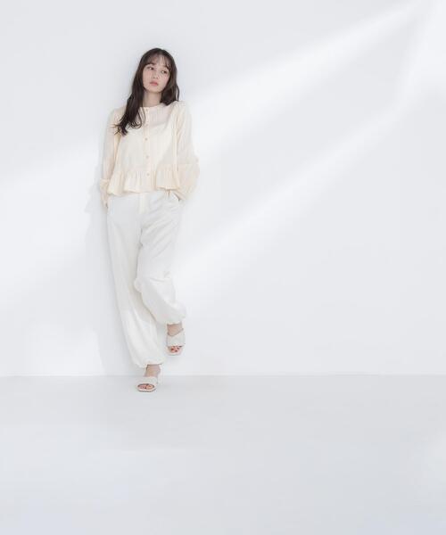 NATURAL BEAUTY BASIC（ナチュラルビューティーベーシック）の「◇レースカフスブラウス（シャツ/ブラウス・レディース・ブラック/オフホワイト/オレンジ・FREE）」の4枚目の写真