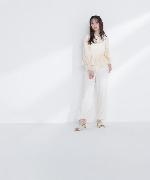 NATURAL BEAUTY BASIC（ナチュラルビューティーベーシック）の「◇レースカフスブラウス（シャツ/ブラウス・レディース・ブラック/オフホワイト/オレンジ・FREE）」の6枚目の写真