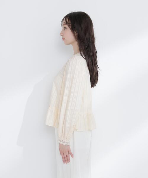 NATURAL BEAUTY BASIC（ナチュラルビューティーベーシック）の「◇レースカフスブラウス（シャツ/ブラウス・レディース・ブラック/オフホワイト/オレンジ・FREE）」の9枚目の写真
