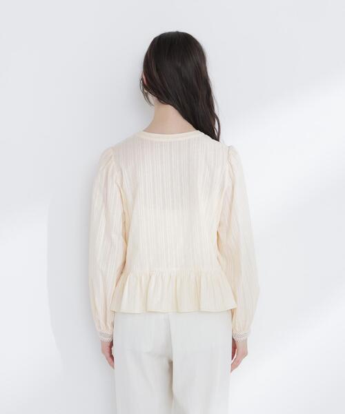 NATURAL BEAUTY BASIC（ナチュラルビューティーベーシック）の「◇レースカフスブラウス（シャツ/ブラウス・レディース・ブラック/オフホワイト/オレンジ・FREE）」の10枚目の写真