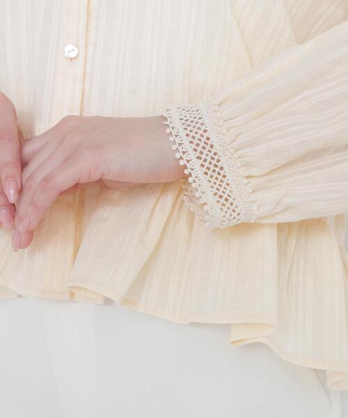 NATURAL BEAUTY BASIC（ナチュラルビューティーベーシック）の「◇レースカフスブラウス（シャツ/ブラウス・レディース・ブラック/オフホワイト/オレンジ・FREE）」の14枚目の写真