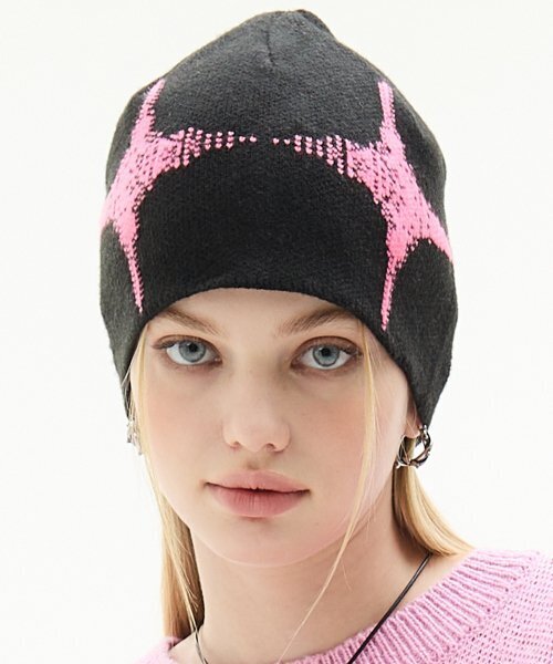 VL BLINK BEANIE（PINK）（ニットキャップ/ビーニー）｜LUVISTRUE
