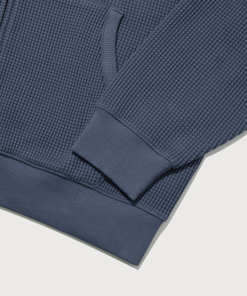 COVERNAT(カバーナット)の「スモールロゴワッフルフードジップアップブルー(パーカー・メンズ・その他・X-LARGE/SMALL/LARGE/MEDIUM)」の3枚目の写真