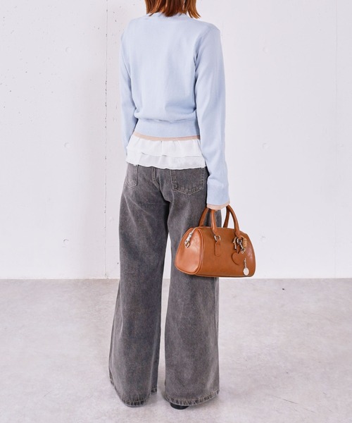 archives（アルシーヴ）の「【ＯＮかわ】配色レイヤードニットカーディガン（カーディガン/ボレロ・レディース・ブルー/グレー/アイボリー/ネイビー・MEDIUM）」の19枚目の写真